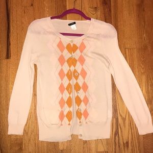 J. Crew Argyle Cardigan